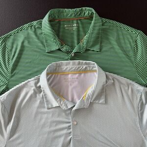LOT OF 2 Maelreg Performance Polo Golf Shirt Men's 3XL Short Sleeve Stretchy